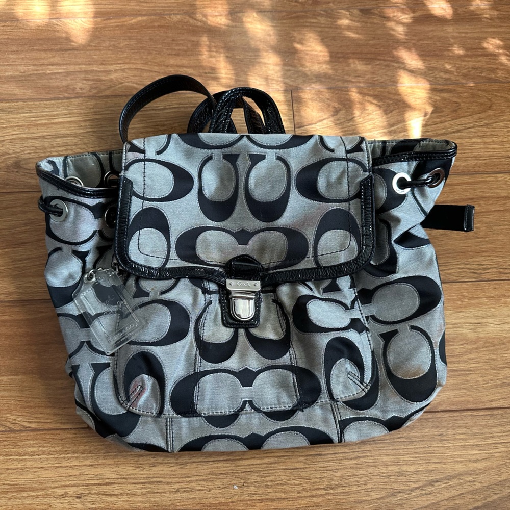 Coach purse backpack authentic